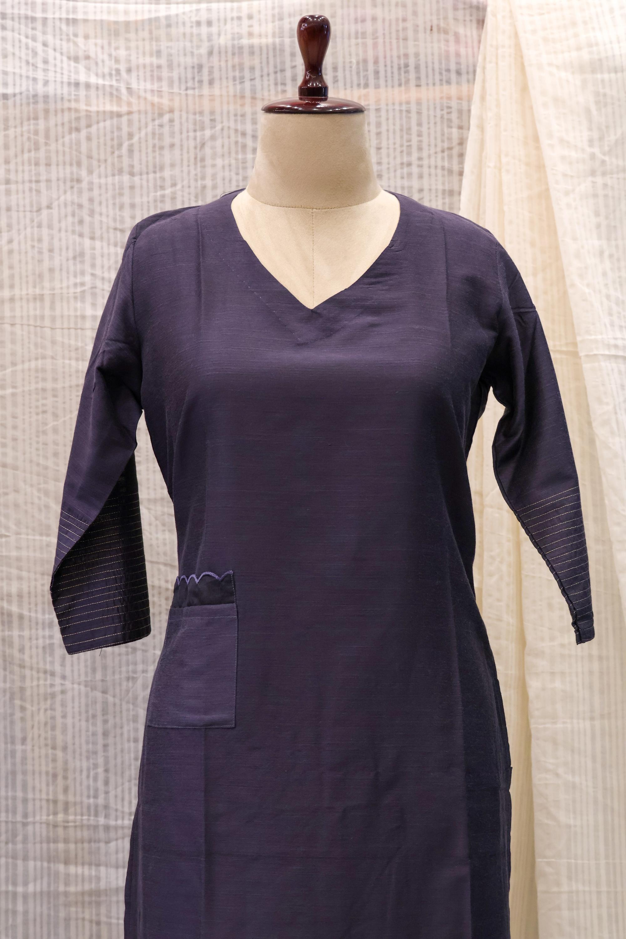 Cotton Silk Ready-to-Wear Kurta - Elegant Ethnic Design RMK-137