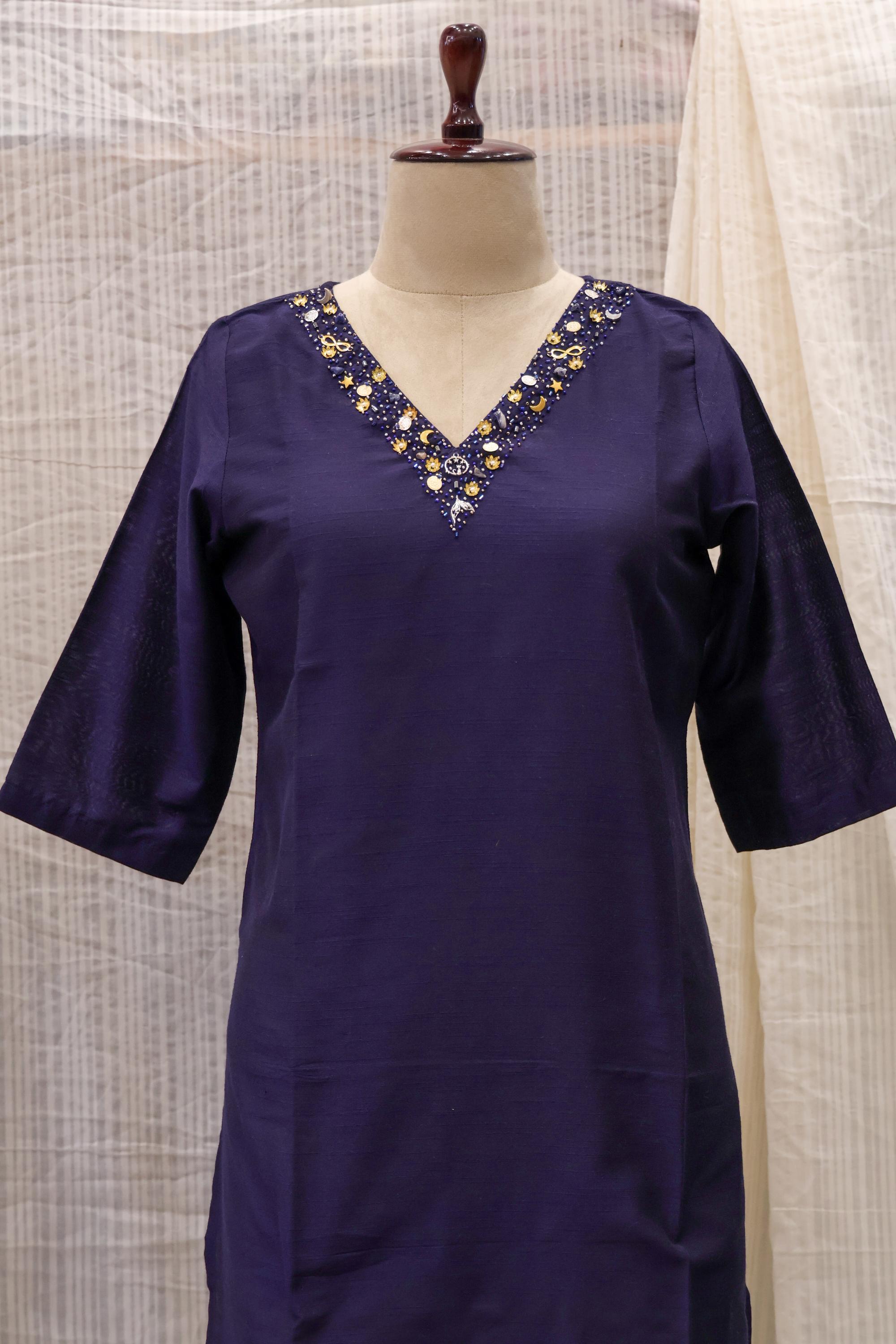 Cotton Silk Ready-to-Wear Kurta - Elegant Ethnic Design RMK-116