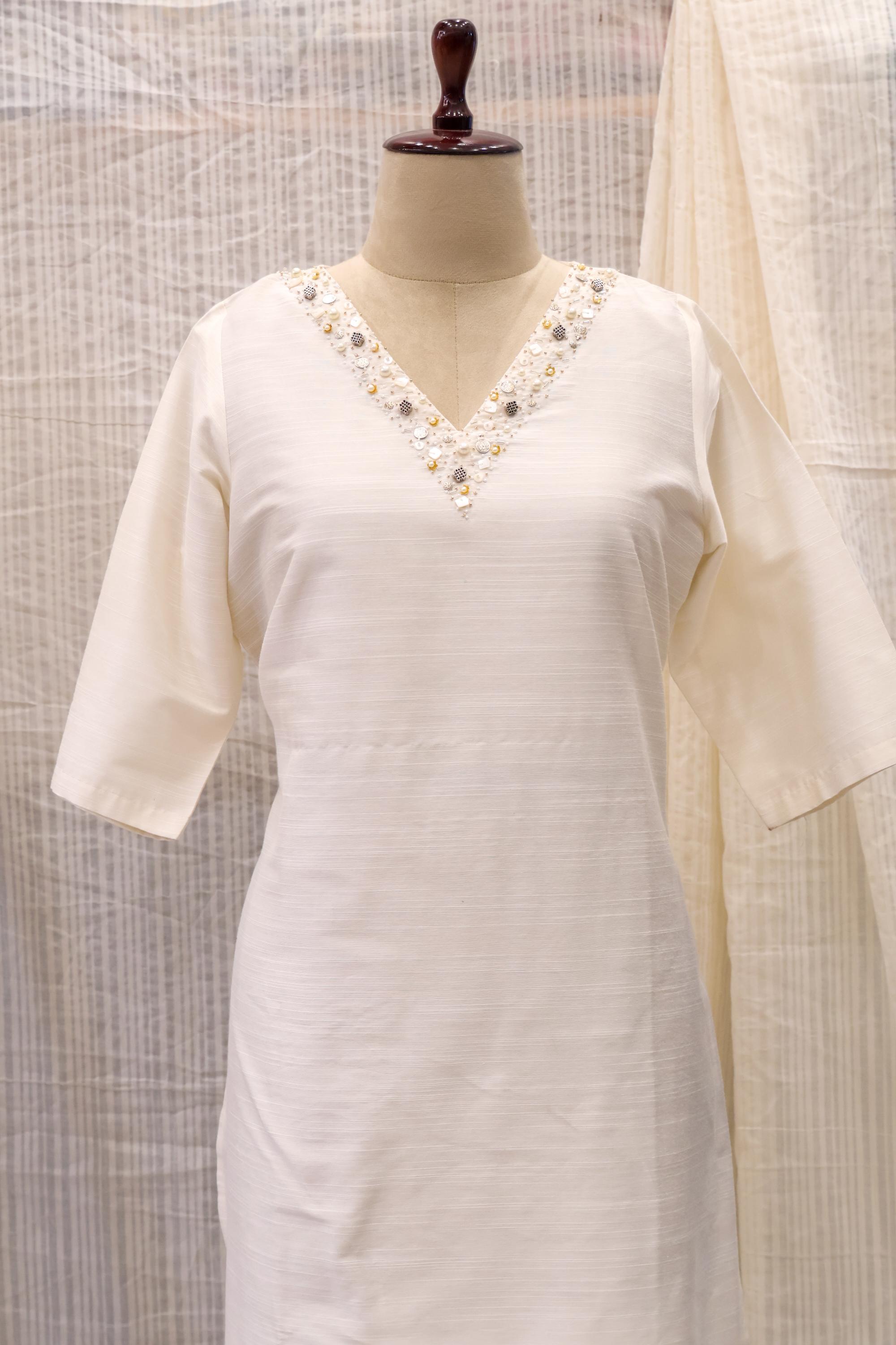 Cotton Silk Ready-to-Wear Kurta - Elegant Ethnic Design RMK-104