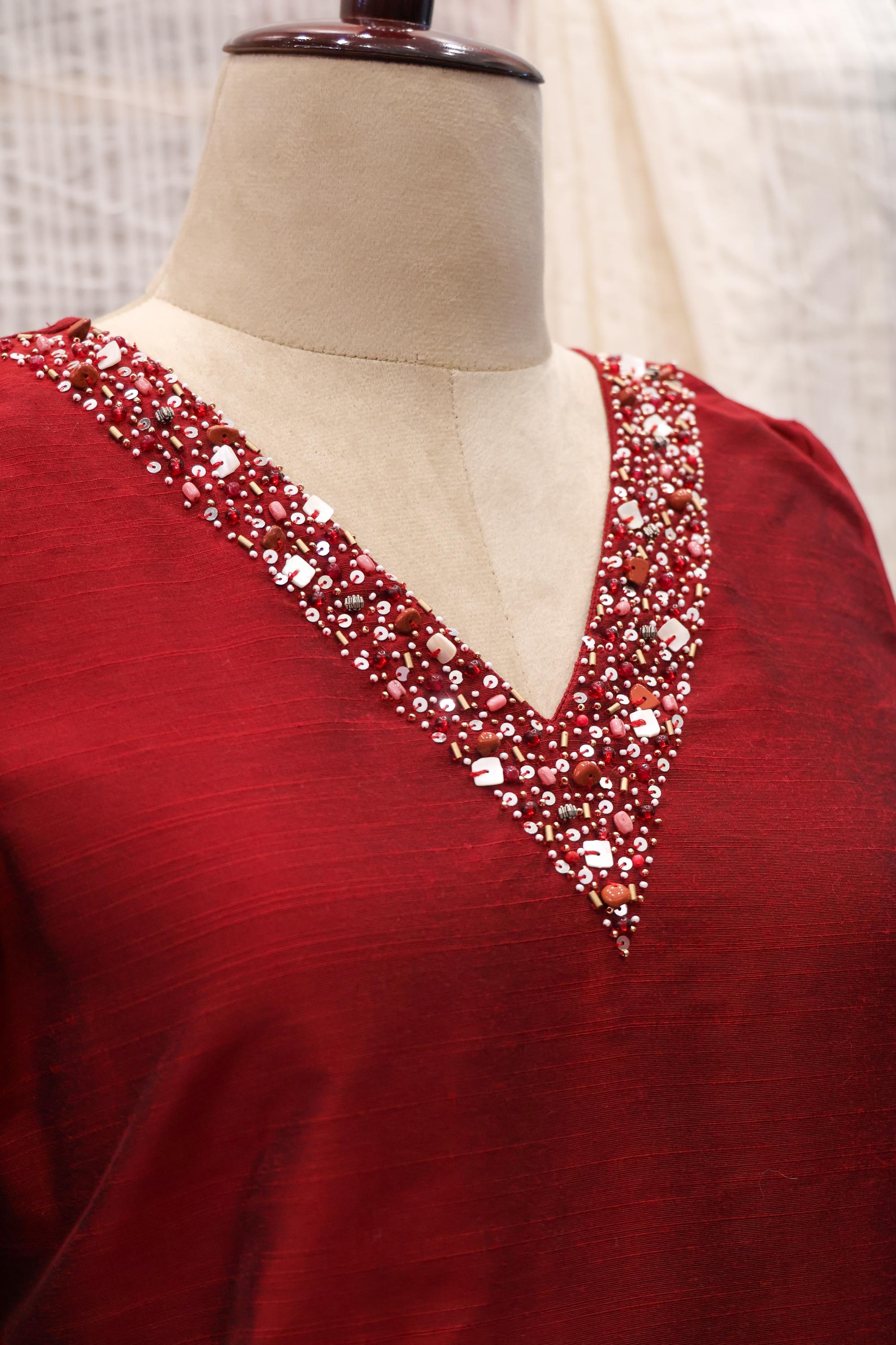 Cotton Silk Ready-to-Wear Kurta - Elegant Ethnic Design RMK-108