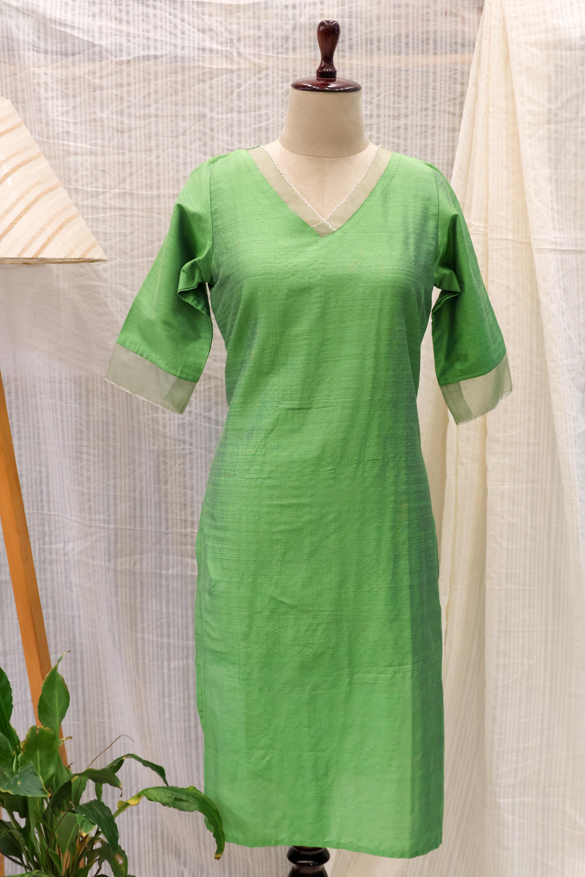Cotton Silk Ready-to-Wear Kurta - Elegant Ethnic Design RMK-223