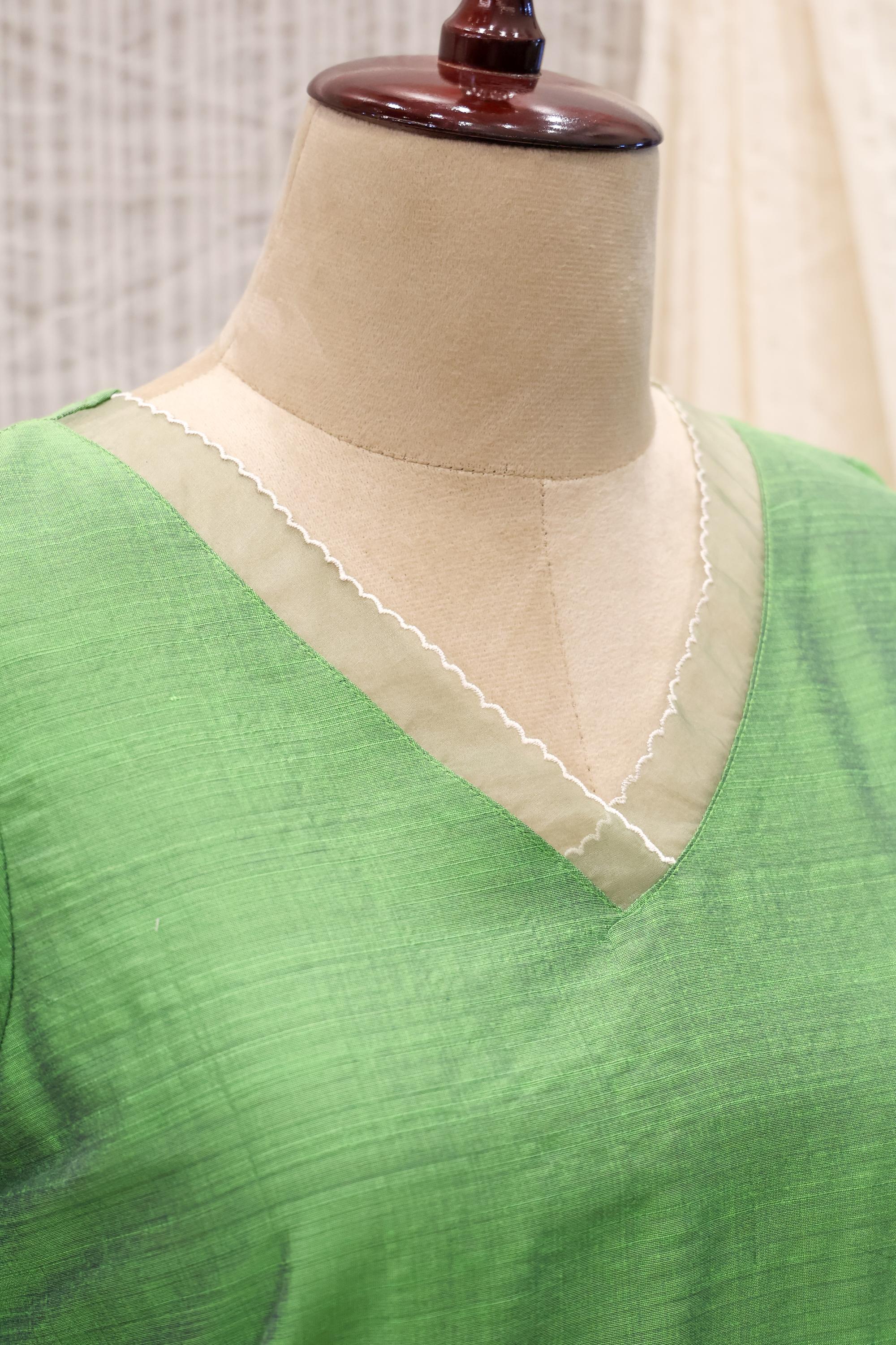 Cotton Silk Ready-to-Wear Kurta - Elegant Ethnic Design RMK-223