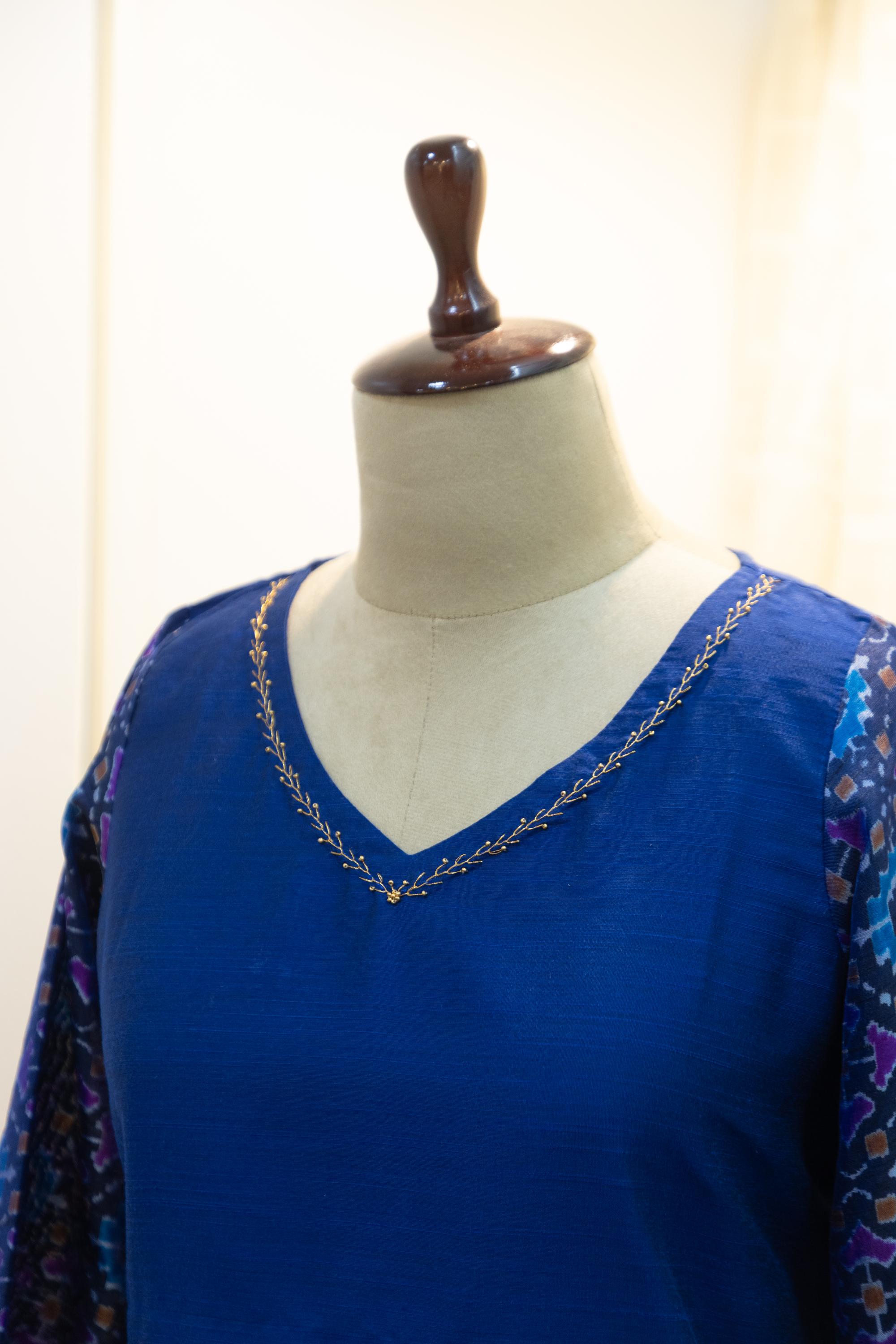 Cotton Silk Ready-to-Wear Kurta - Elegant Ethnic Design GAN-006