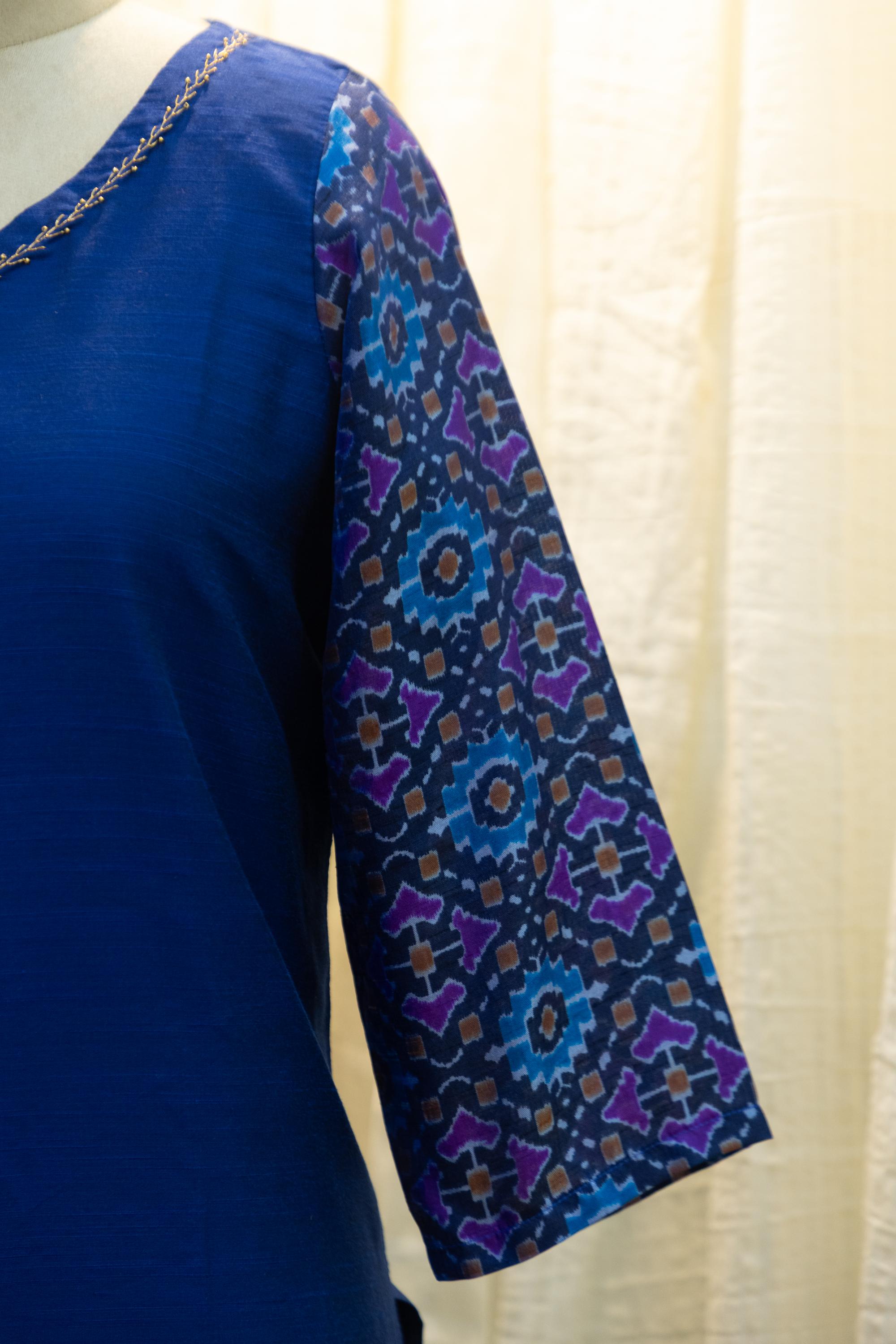 Cotton Silk Ready-to-Wear Kurta - Elegant Ethnic Design GAN-006