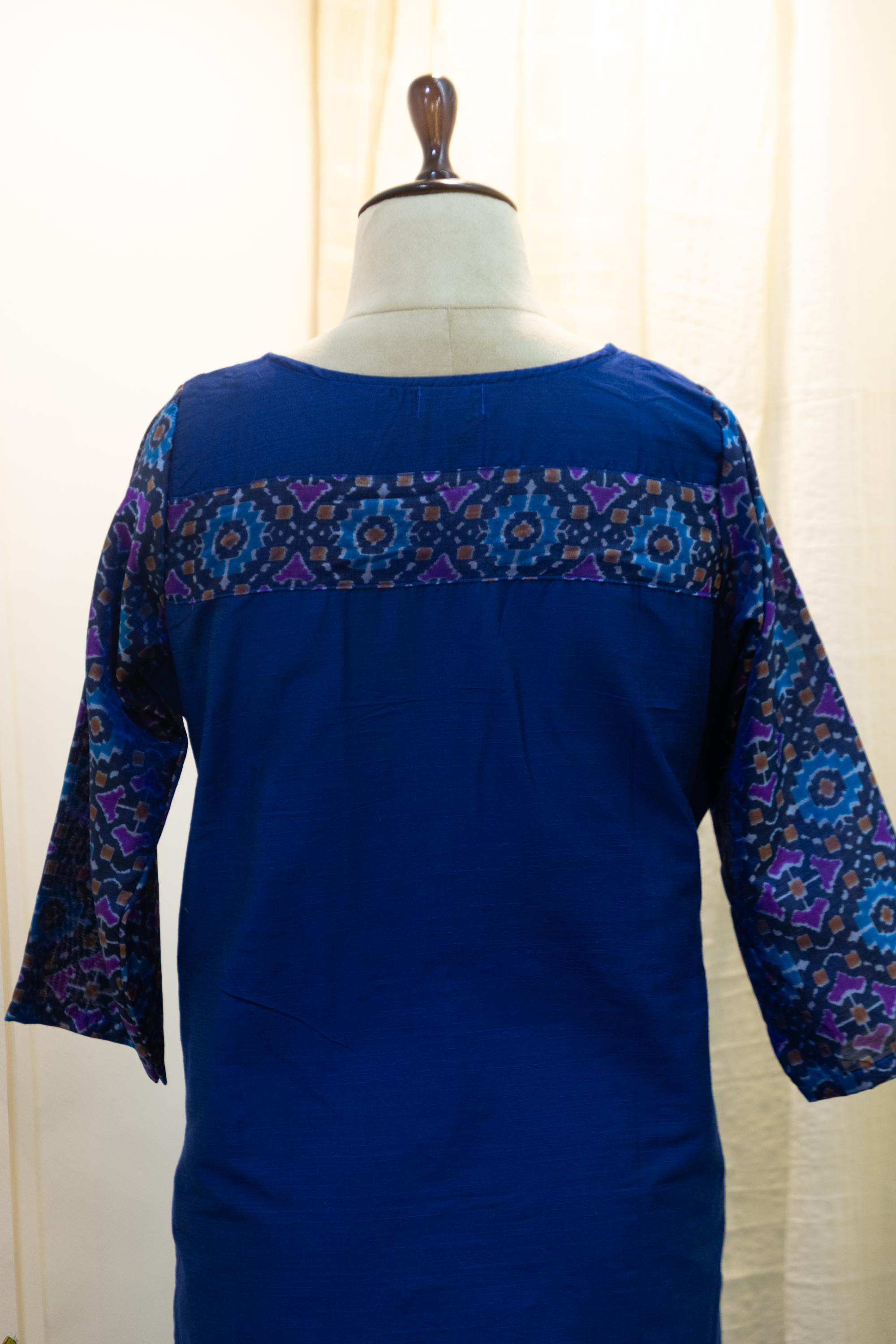 Cotton Silk Ready-to-Wear Kurta - Elegant Ethnic Design GAN-006