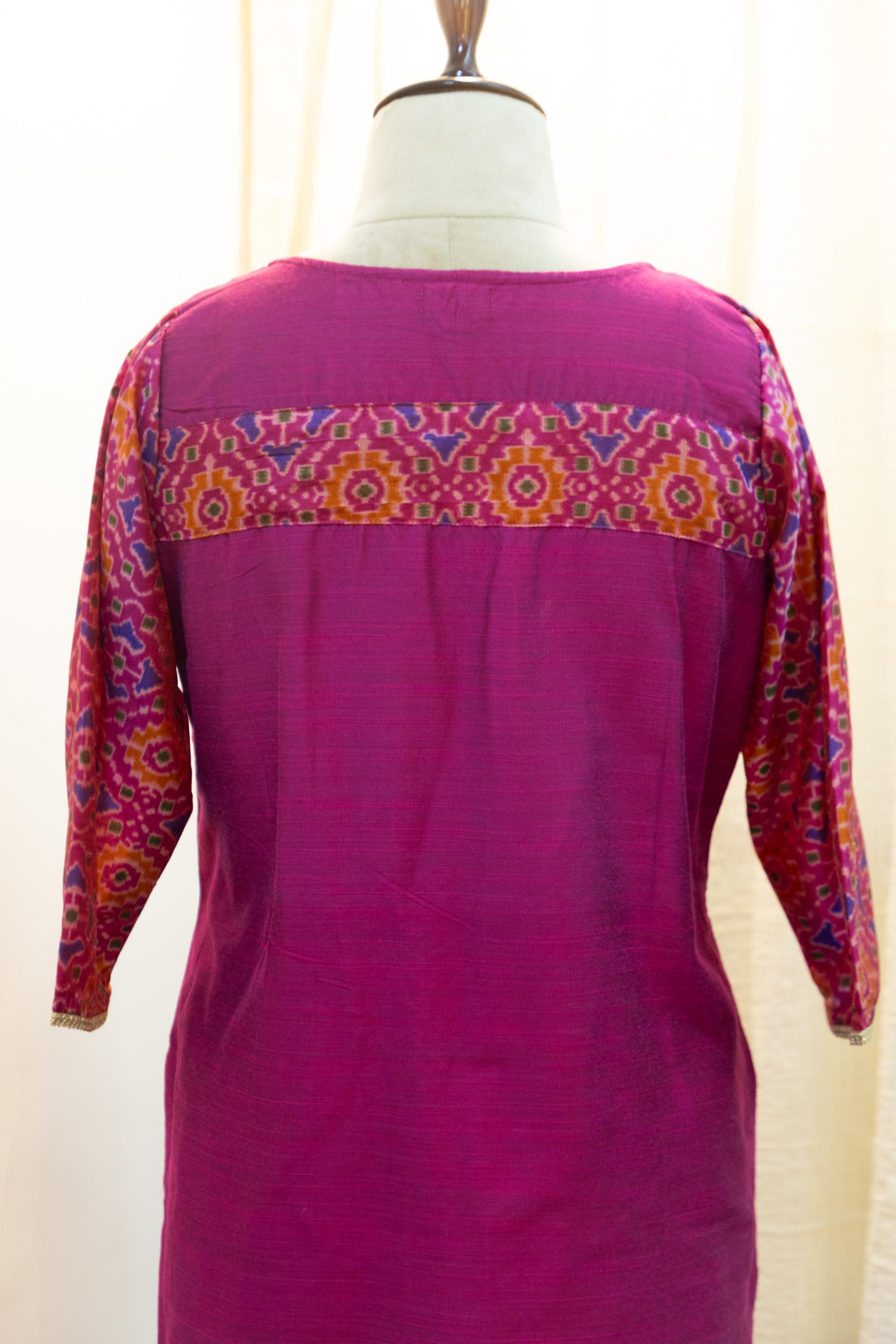Cotton Silk Ready-to-Wear Kurta - Elegant Ethnic Design GAN-007