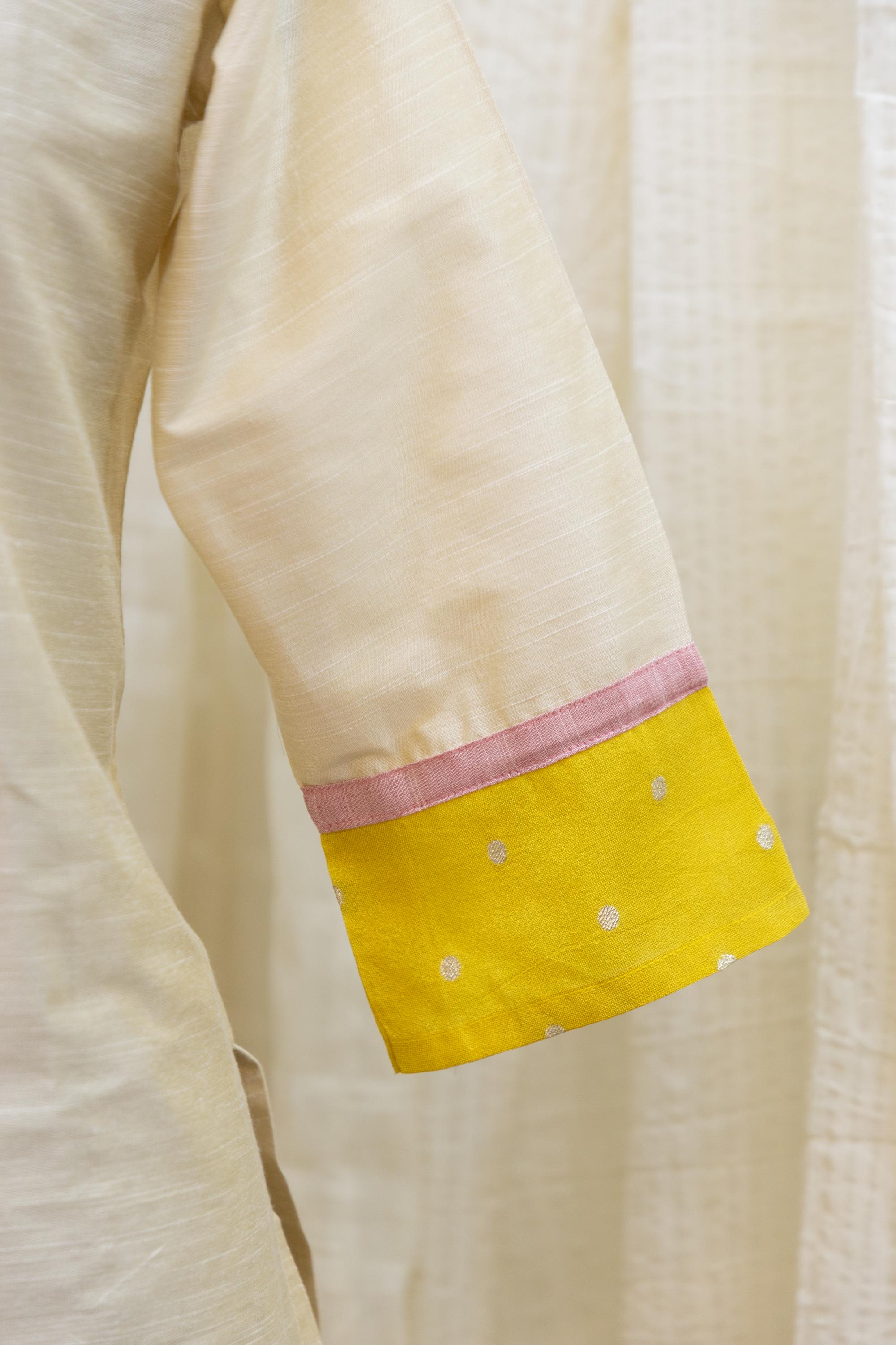 Cotton Silk Ready-to-Wear Kurta - Elegant Ethnic Design GAN-008