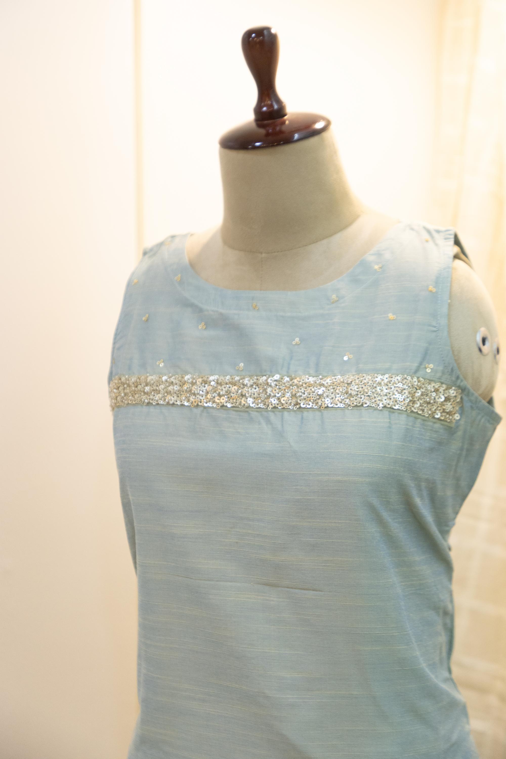 Cotton Silk Ready-to-Wear Kurta - Elegant Ethnic Design GAN-012