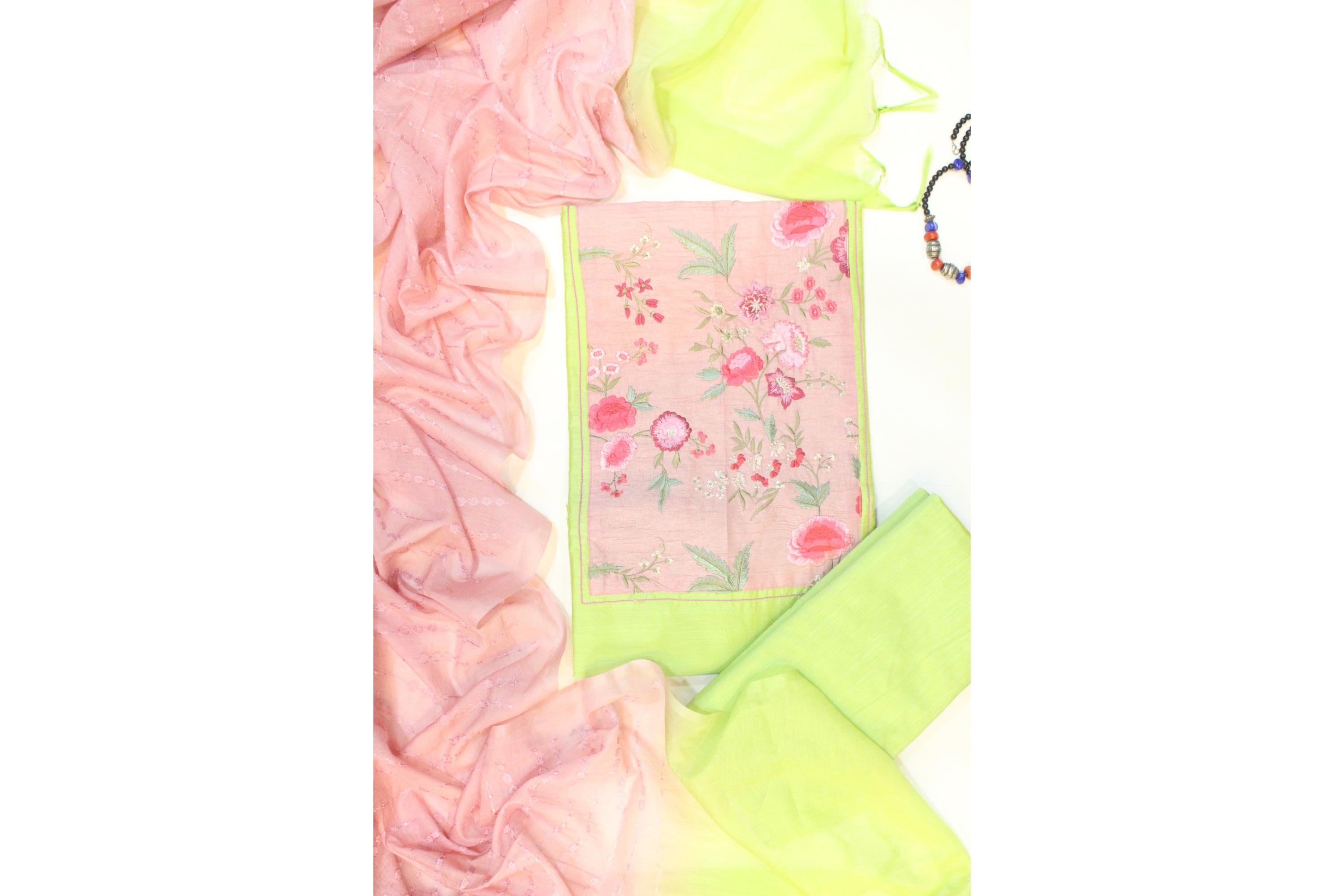 Cotton Silk With Mul CHanderi Set-2
