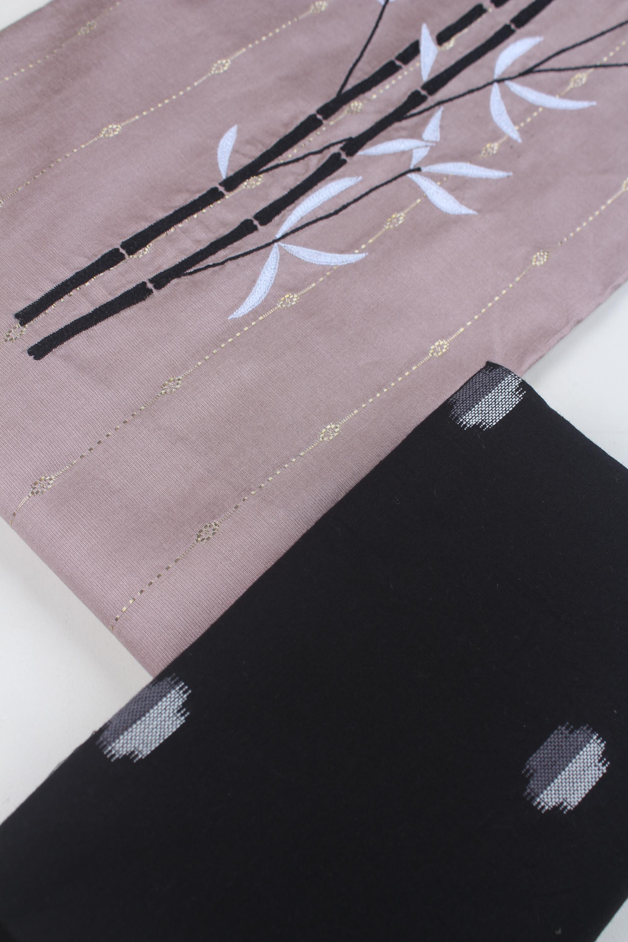 Embroidered fabric set of 2