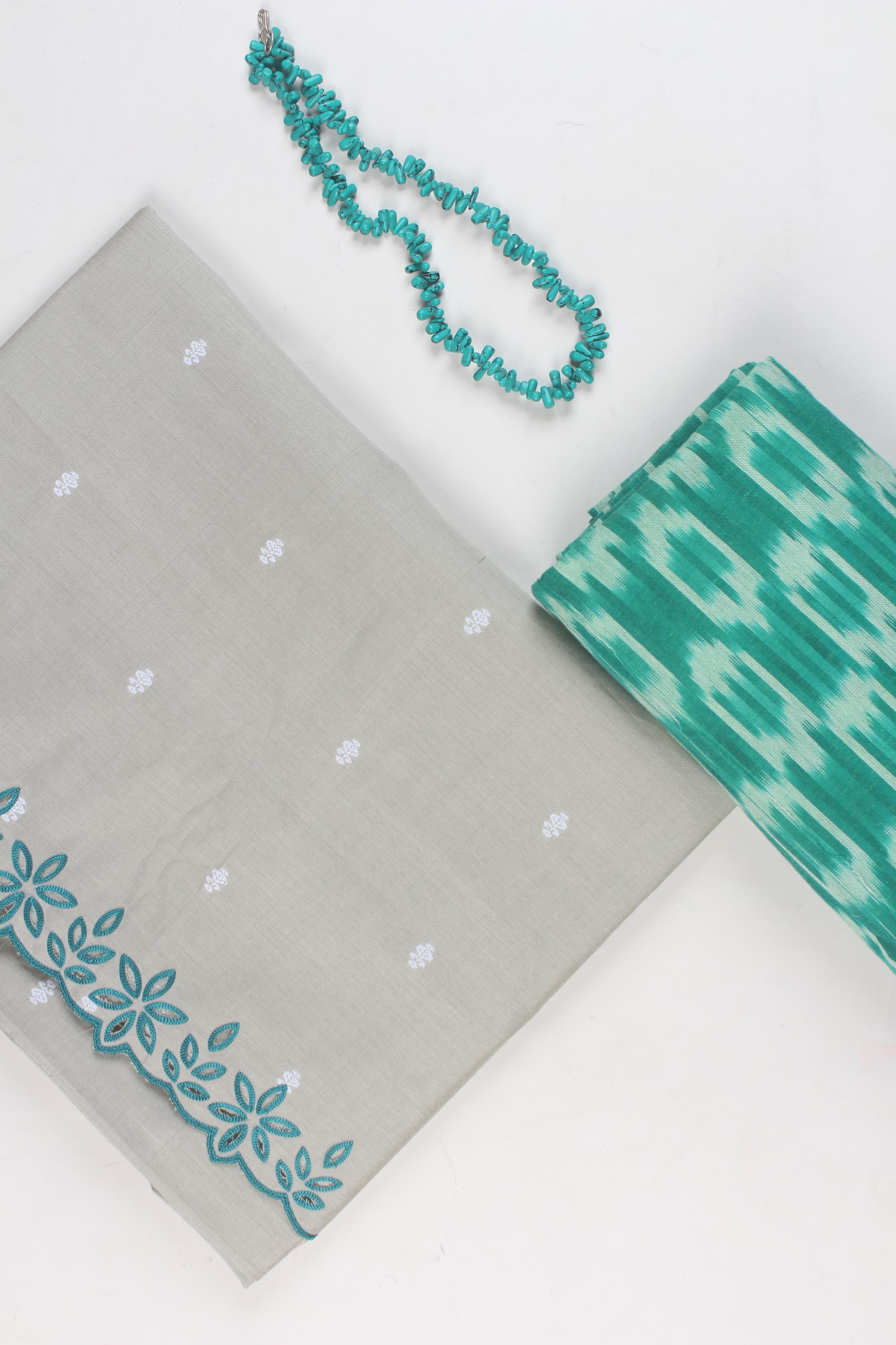 Embroidered fabric set of 2