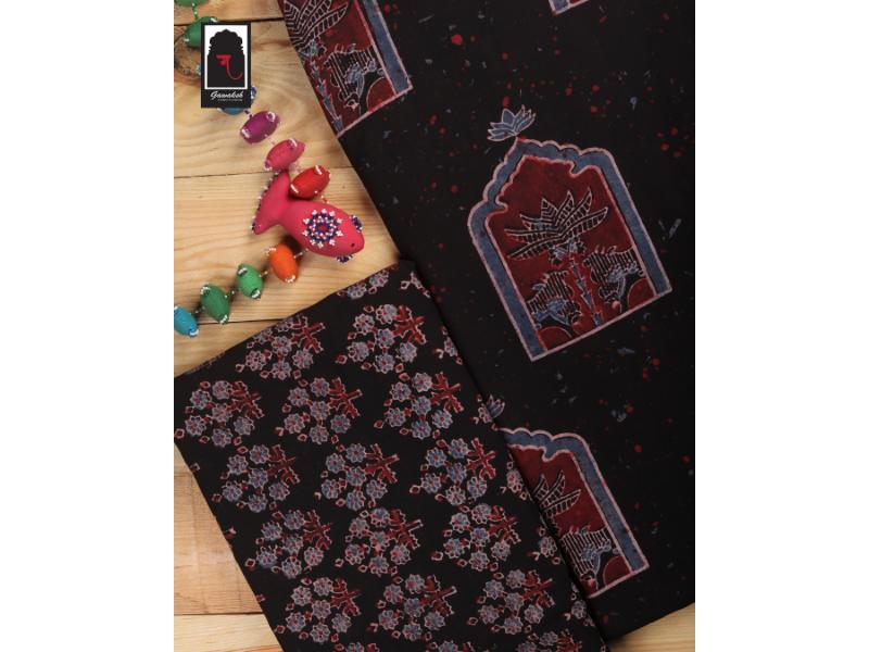 Ajrakh fabric set of 2