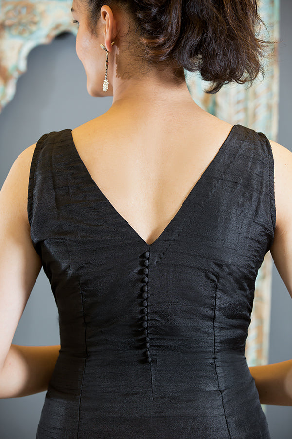 Classic Black Raw Silk