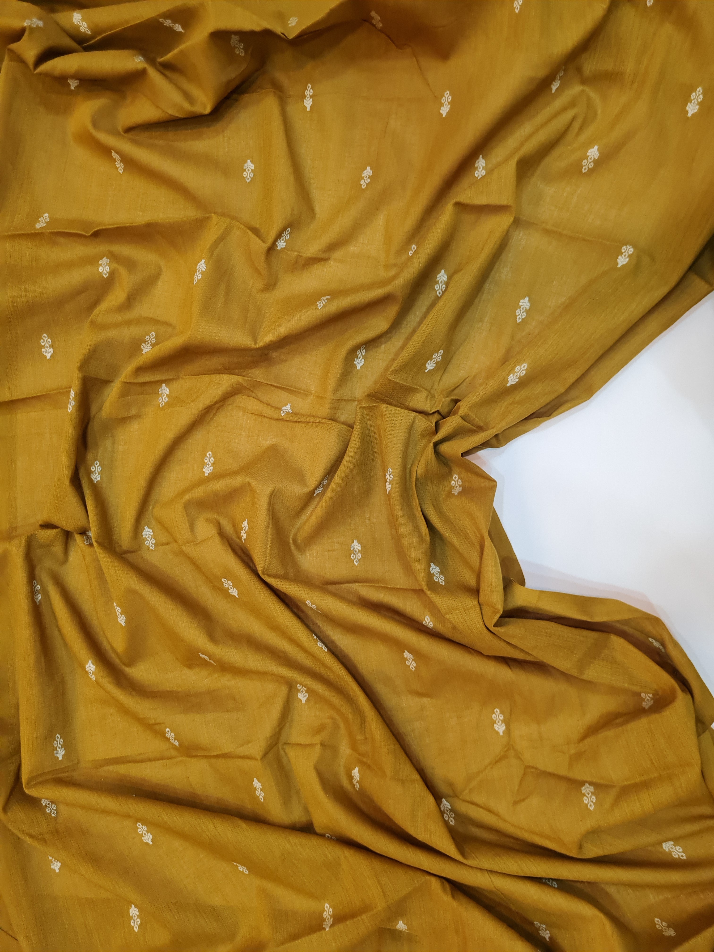Handloom Cotton Unstitched Kurta Fabric - Traditional Ethnic Wear