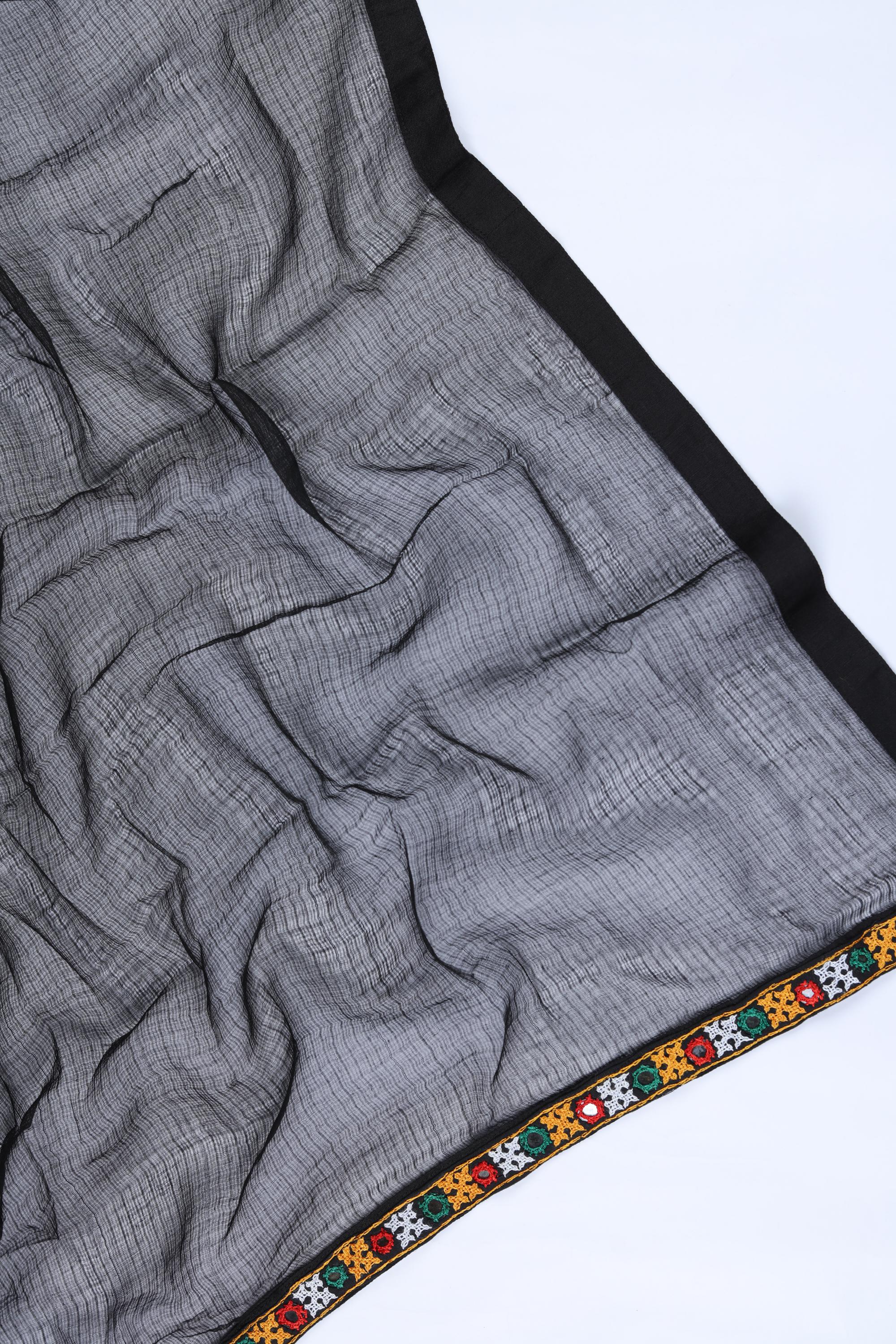 Chanderi 3 Piece Unstitched Set - Classic Ethnic Style
