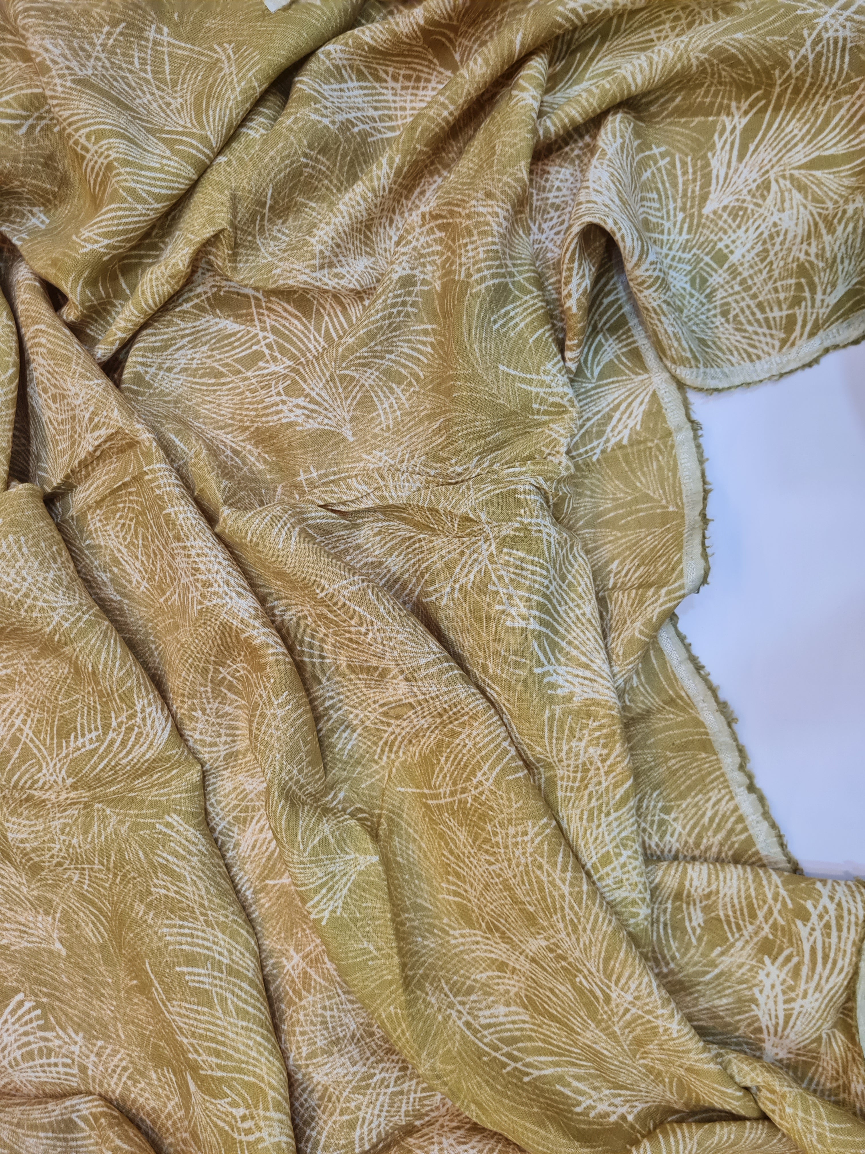 Pure Linen Unstitched Kurta Fabric - Traditional Ethnic Wear
