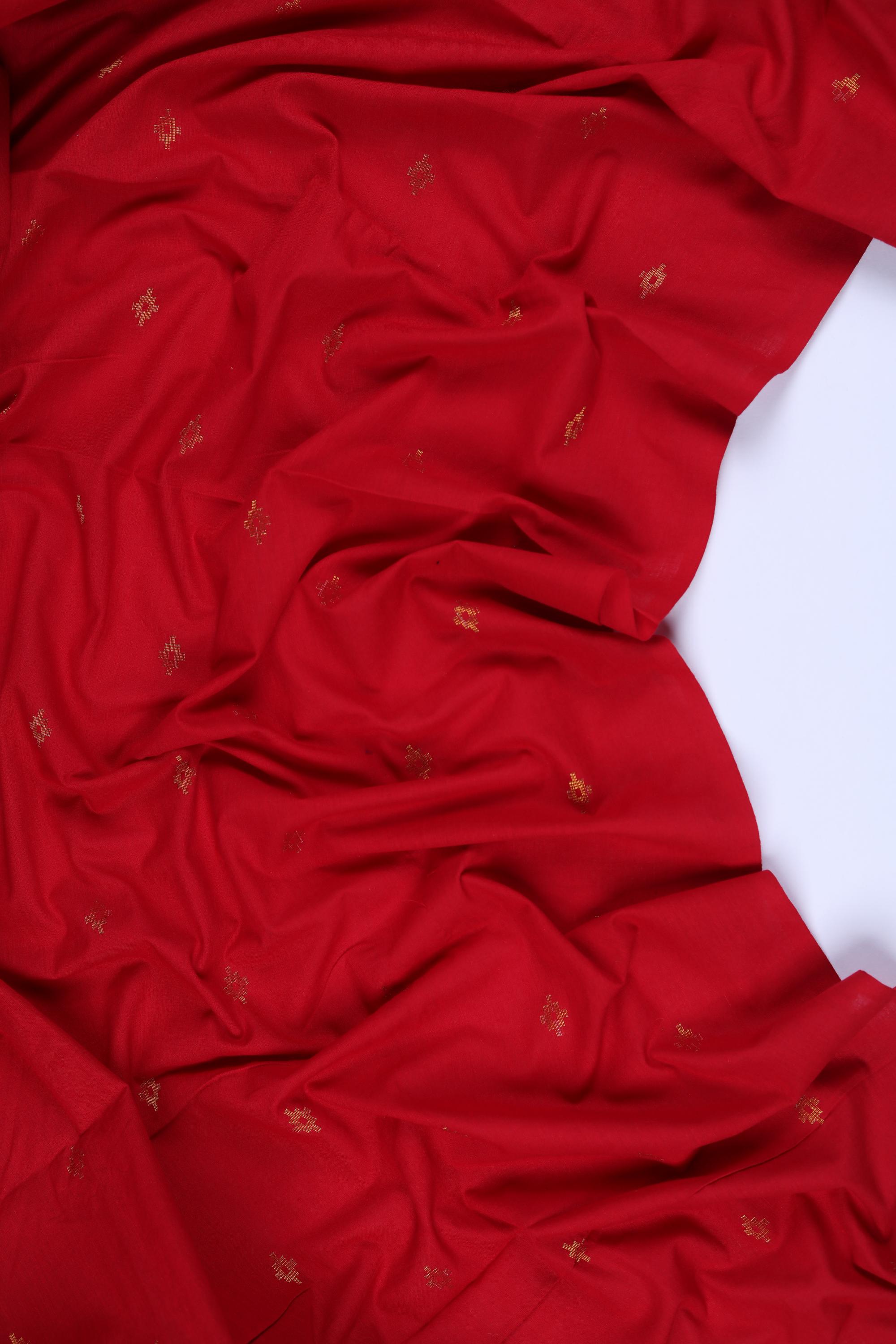 Handloom Cotton Unstitched Kurta Fabric - Traditional Ethnic Wear