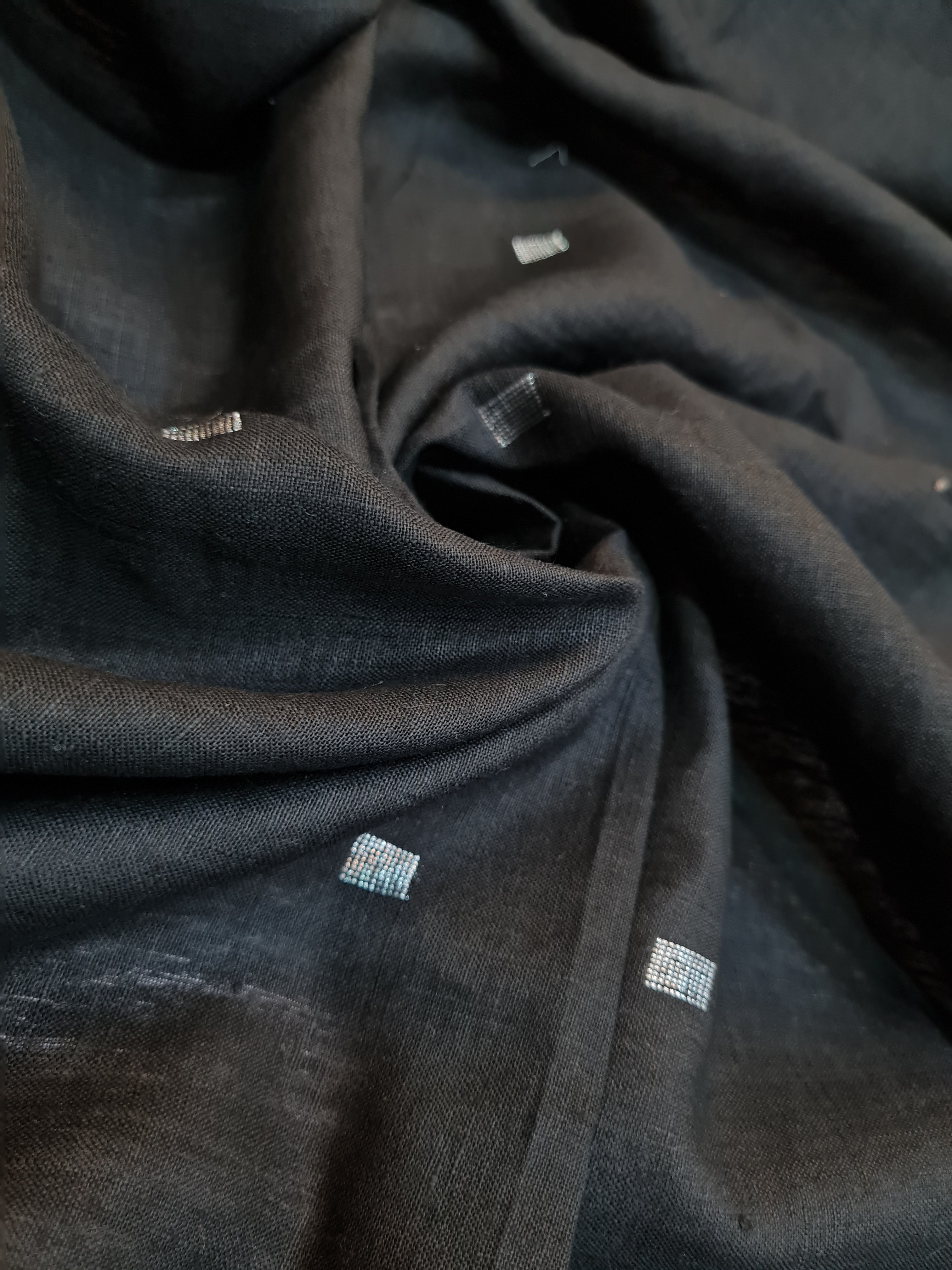 Pure Linen Unstitched Kurta Fabric - Traditional Ethnic Wear