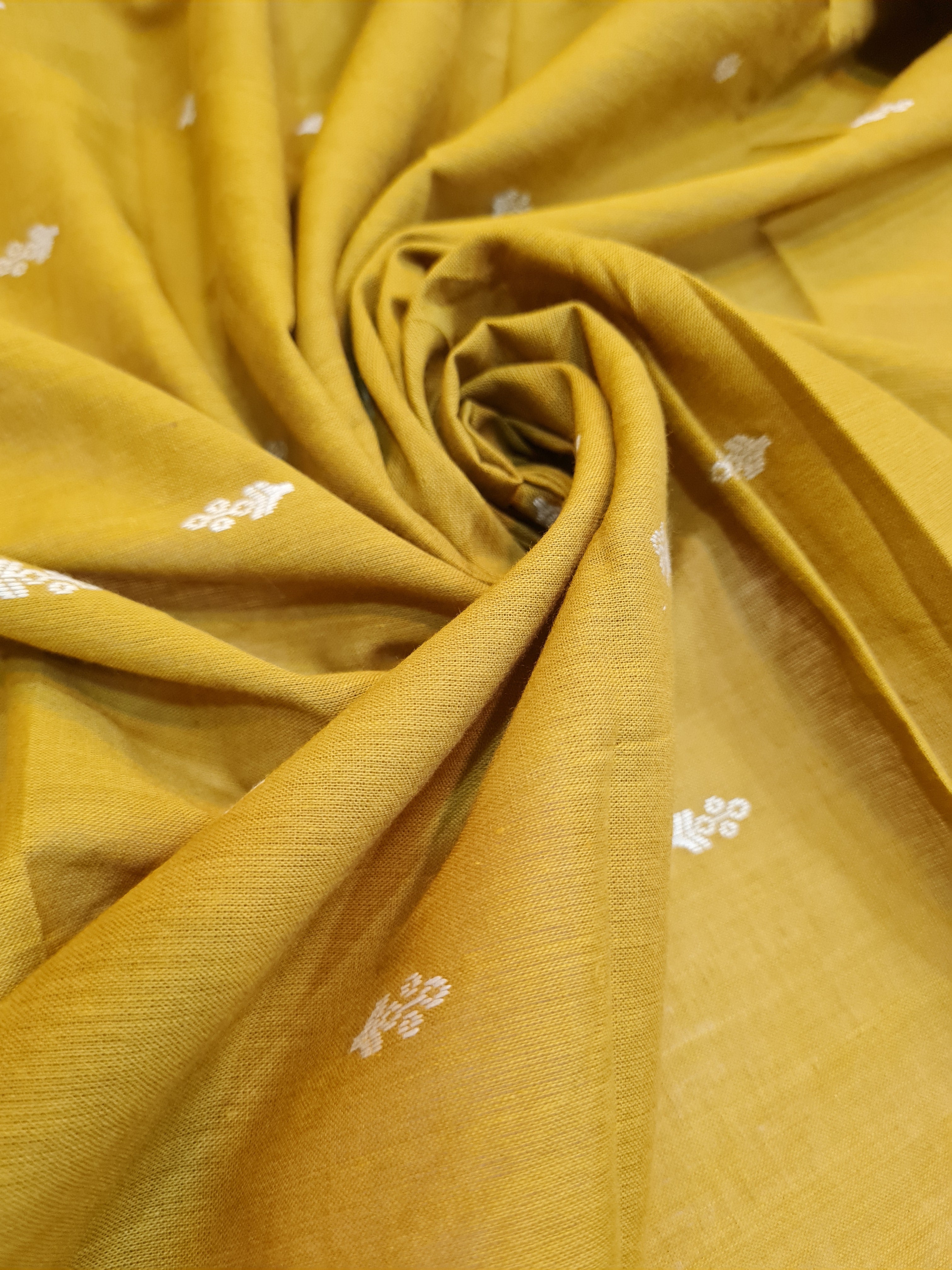 Handloom Cotton Unstitched Kurta Fabric - Traditional Ethnic Wear