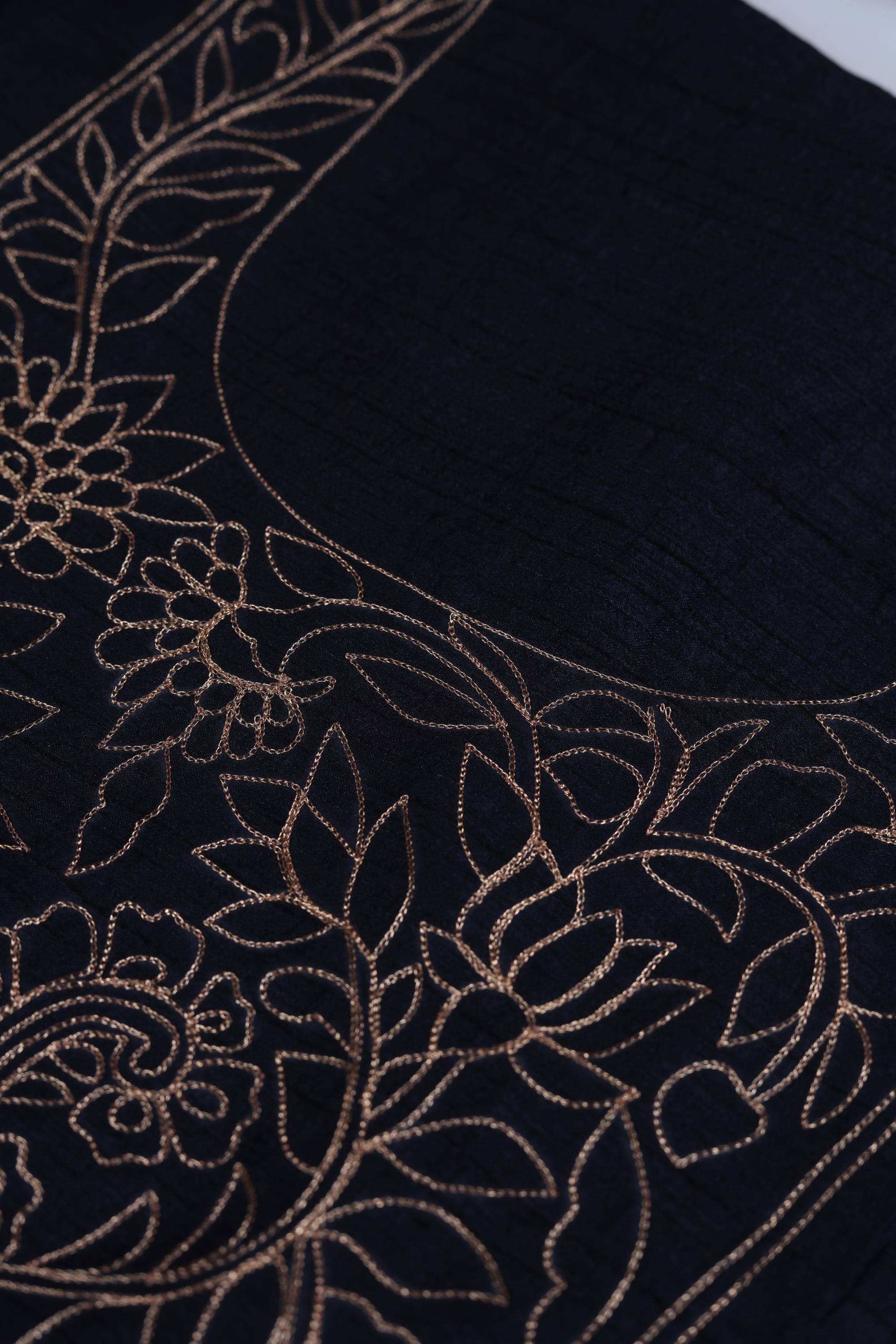 Embroidered Naysa Silk 3 Piece Unstitched Set - Traditional Ethnic Wear