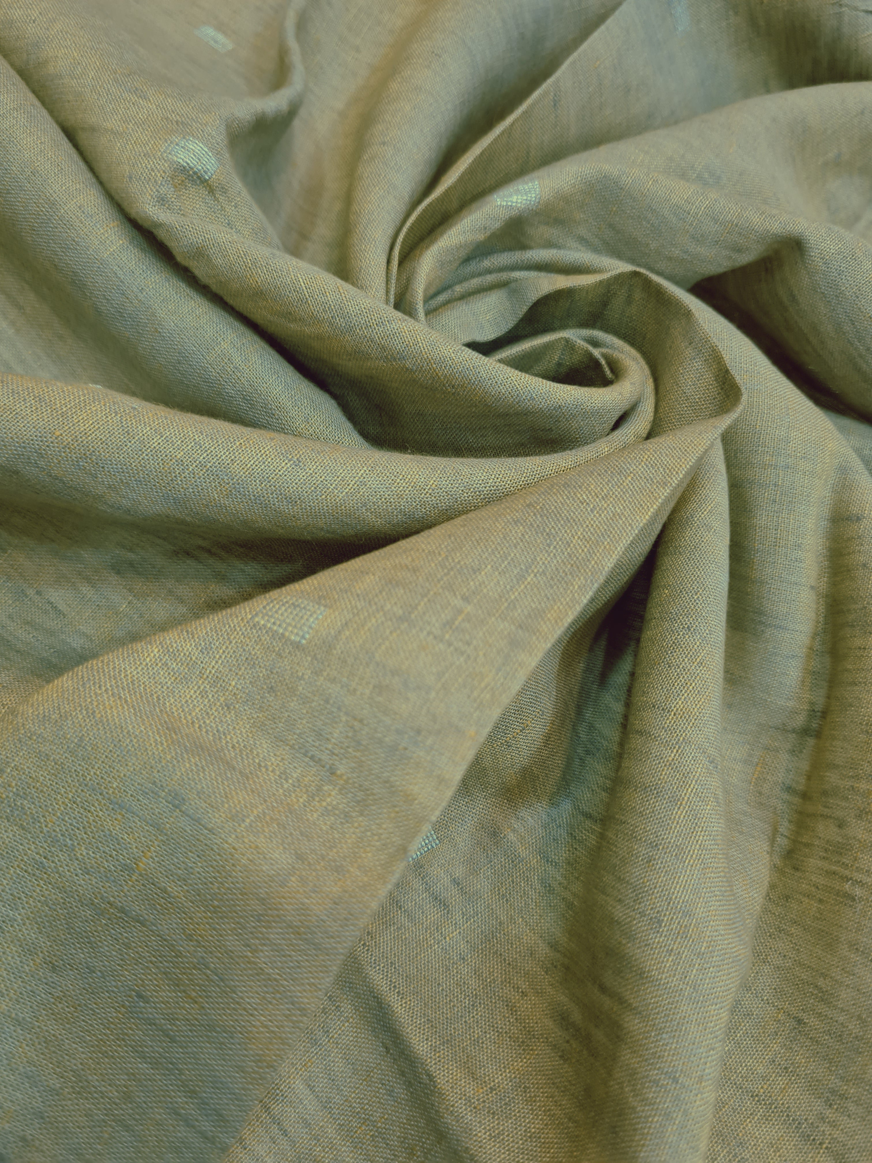 Pure Linen Unstitched Kurta Fabric - Traditional Ethnic Wear